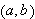 $\left( a,b\right) $