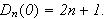$D_{n}(0)=2n+1.$