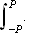 $\dint_{-P}^{P}.$