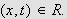 $(x,t)\in R.$